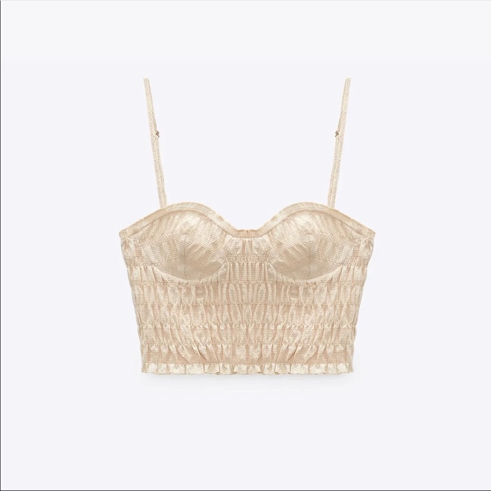 Zara bustier crop top